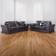 Portland Black And Grey Fabric Suite 3 Seater And 2 Seater Sofa 190cm 2pcs 5 Seater