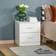 Homcom 2 Drawers White Bedside Table 39.5x45cm