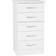SECONIQUE Nevada 5 Narrow White Gloss Chest of Drawer 50x93cm