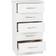 SECONIQUE Nevada 5 Narrow White Gloss Chest of Drawer 50x93cm