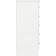 SECONIQUE Nevada 5 Narrow White Gloss Chest of Drawer 50x93cm