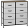 Homcom Industrial Bedroom Dresser Grey Chest of Drawer 81.5x81.5cm