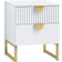 Homcom with 2 Drawers Bedside Table 40x40cm