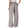 Halara Flex High Waisted Waffle Knit Stretch Wide Leg Pants With Side Pockets - Mink Ash