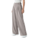 Halara Flex High Waisted Waffle Knit Stretch Wide Leg Pants With Side Pockets - Mink Ash