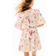 H&M Dress with Balloon Hem - Cream/Pink Floral