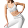 Alo Airbrush Heart Throb Bra - White/Black