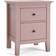 Dunelm Lynton Pink Bedside Table 40x49cm