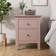 Dunelm Lynton Pink Bedside Table 40x49cm