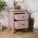 Dunelm Lynton Pink Bedside Table 40x49cm