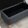 Homcom Linen Ottoman Box Toy Dark Grey Storage Bench 71.1x36.1cm
