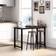 Homcom Industrial Tall Rustic Brown Bar Stool 65cm 2pcs