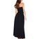 PrettyLittleThing Stretch Woven Bandeau Ruched Maxi Dress - Black