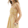 River Island Womens Shirred Strappy Midi Dress - Beige Stripe