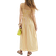 River Island Womens Shirred Strappy Midi Dress - Beige Stripe
