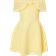 Quiz Lemon Bardot Bow Skater Dress - Yellow