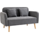 Homcom Modern Grey Sofa 130cm 2 Seater
