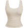 Shein Flirla Plus Size Women's Summer Short Square Neck Pleated Casual Tank Top