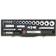 Proxxon 23020 Industrial Kit 1/4 e 1/2 1/2 Cricchetto 27 Parti Chiave a bussola