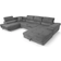 Sofiland Aller Dark Grey Sofa 345cm 2 Seater, 6 Seater