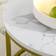 Homcom Round Modern White/Gold Nesting Table 74cm 2pcs