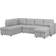 Beliani Karrabo Light Gray Soffa 285cm 4-sits