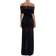 Meshki Caspian Slinky & Mesh Off Shoulder Maxi Dress - Black