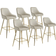 tectake Avane Cream/Gold Bar Stool 108cm 6pcs