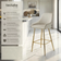 tectake Avane Cream/Gold Bar Stool 108cm 6pcs