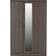SECONIQUE Lisbon Black Wood Grain Wardrobe 120x187cm