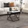 Homcom Modern High Gloss Marble Coffee Table 70x81cm