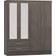 SECONIQUE Nevada Black Wood Grain Wardrobe 154x182.5cm
