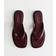 New Look Women's Faux Leather Ring Detail Toe Strap Sandals - Burgundy