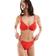 New Look Swirl Trim Bikini Top - Red