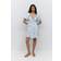 Gina Tricot Puff Sleeve Tie Front Mini Dress - Blue Floral