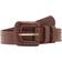 Mango Classic Croc Detail Square Buckle Belt - Brown