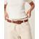 Mango Classic Croc Detail Square Buckle Belt - Brown