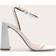 PrettyLittleThing Square Toe High Block Heeled Sandals - White
