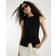 River Island Ribbat Linne Med Knäppning - Svart