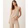 Mango Vneck Knit Top Kvinde Lt Pastel Grey Tanktoppe - Beige