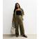 New Look Women's Plus Size Khaki Drawstring Waist Wide Leg Trousers Curves - UK 22