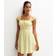 New Look Women's Floral Print Milkmaid Mini Dress - Yellow