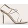 PrettyLittleThing Gold Pu Round Toe Strappy High Stiletto Heeled Sandals - Yellow