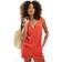New Look Women's Red Crinkle Texture Sleeveless Playsuit - Red