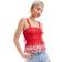 New Look Women's Embroidered Shirred Cami Top - Red
