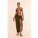 PrettyLittleThing Khaki Linen Look Rectangle Sarong - Green