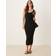 Mango Strickkleid Mit Kontrastdetails Damen - Schwarz