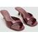 Mango Open Back Kitten Heel Sandals - Cherry Red