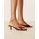 Mango Open Back Kitten Heel Sandals - Cherry Red