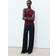 Mango Asymmetrical Draped Top Dam Långärmade Blusar - Vinröd